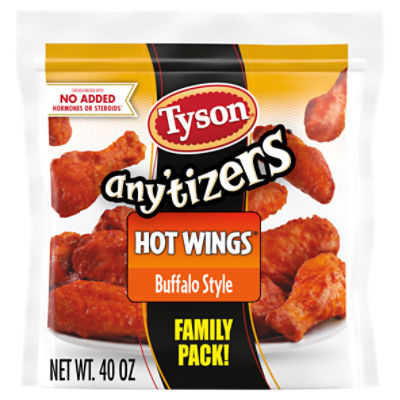Tyson Any'tizers Buffalo Style Bone-In Chicken Wings, 40 oz. (Frozen)