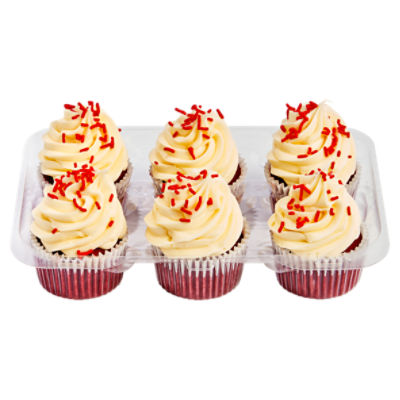 6 Pack Red Velvet Cupcakes
