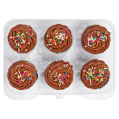6 Pack Chocolate Cupcakes W/ Chocolate Icing