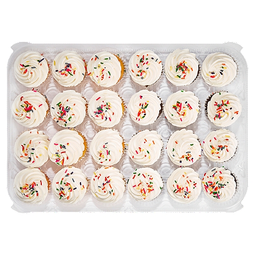 24 Pack Cupcakes With Rainbow Sprinkles