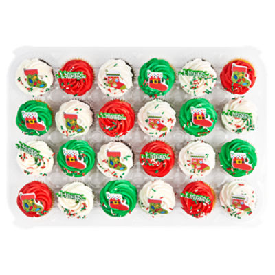 24 Pack Festive Cupcakes