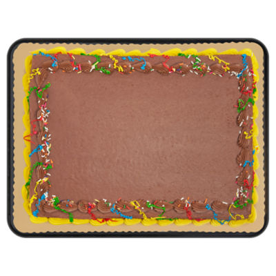 1/2 Sheet Chocolate Layer with Chocolate Icing, 72 Ounce