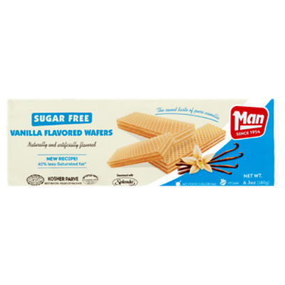 Man Sugar Free Vanilla Flavored Wafers, 6.3 oz