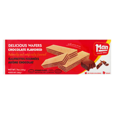 Man Chocolate Flavored Wafers, 7 oz