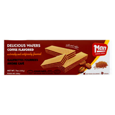 Man Coffee Flavored Wafers, 7 oz;