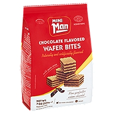 Mini Man Chocolate Flavored Wafer Bites, 7 oz