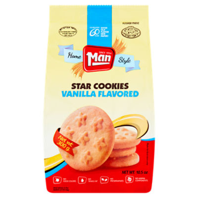 Man Home Style Vanilla Flavored Star Cookies, 10.5 oz
