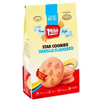 Man Home Style Vanilla Flavored Star Cookies, 10.5 oz