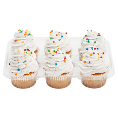 6 Pack Confetti Cupcakes with Funfetti Bettercreme, 12 Ounce