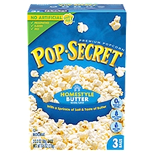 Pop Secret Homestyle Butter Premium, Popcorn, 9.6 Ounce