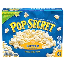Pop Secret Microwave Popcorn, Butter Flavor, 3.2 Oz Sharing Bags, 6 Ct