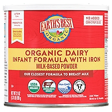 Earth's Best Organic Dairy Infant Formula with Iron Milk-Based Powder, 21 oz