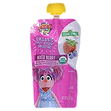 Earth's Best Organic 123 Sesame Street Fruit Yogurt Smoothie Baby Food, for ages 2 and up, 4.2 oz