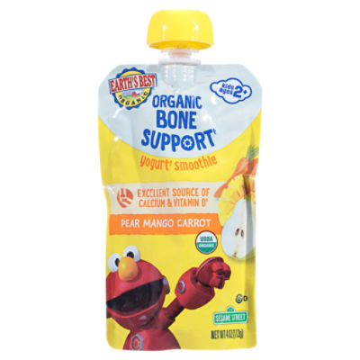Earth's Best Organic 123 Sesame Street Yogurt Smoothie Baby Food, kids ages 2+, 4 oz