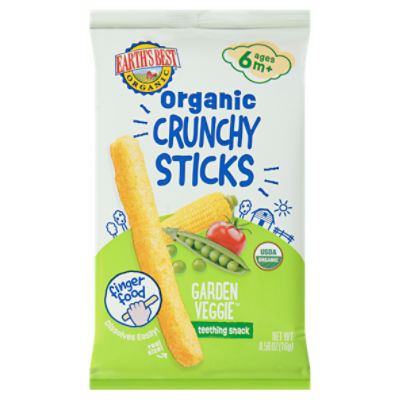 Earth's Best Organic Crunchy Sticks Garden Veggie 0.56oz