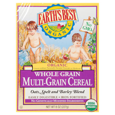 Earth's Best Orgaic Organic Whole Grain Multi-Grain Cereal Baby Food, 8 oz
