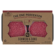 Schweid & Sons The One Percenter Burger Patty, 5.3 oz, 4 count