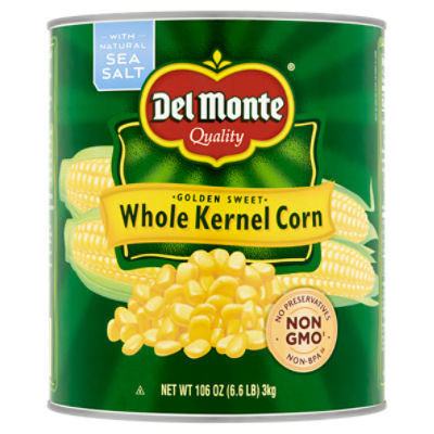 Del Monte Golden Sweet Whole Kernel Corn, 106 oz