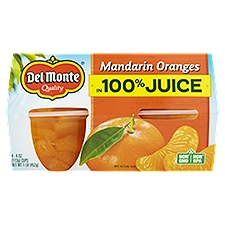 Del Monte Mandarin Oranges in 100% Juice, 4 oz, 4 count
