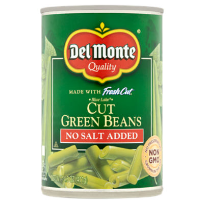 Del Monte Blue Lake No Salt Added Cut Green Beans, 13.5 oz