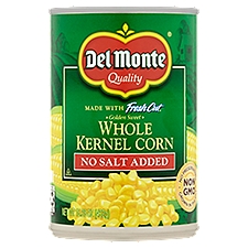 Del Monte No Salt Added Golden Sweet Whole Kernel Corn, 15.25 oz