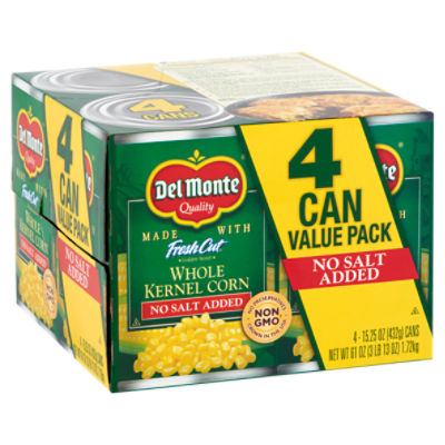 Del Monte Whole Kernel Corn Value Pack, 15.25 oz, 4 count