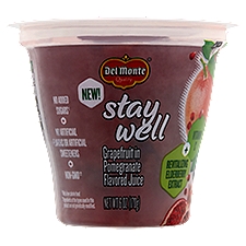 Del Monte Stay Well Grapefruit in Pomegranate, Flavored Juice, 6 Ounce