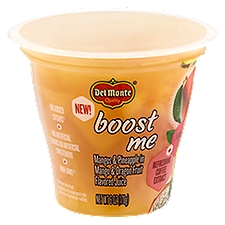 Del Monte Boost Me Mangos & Pineapple in Mango & Dragon Fruit, Flavored Juice, 6 Ounce
