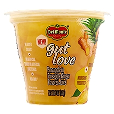 Del Monte Gut Love Pineapple in Pineapple Ginger Flavored Juice, 6 oz, 6 Ounce