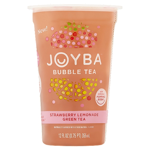 Joyba Strawberry Lemonade Green Bubble Tea, 12 fl oz