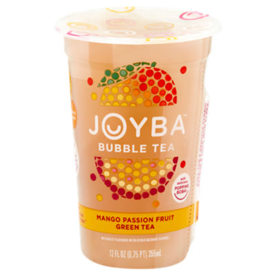 JOYBA Mango Passion Fruit Green Bubble Tea - 4pk/12 fl oz Cups