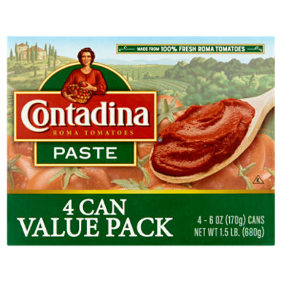 Contadina Roma Tomatoes Paste Value Pack, 6 oz, 4 count