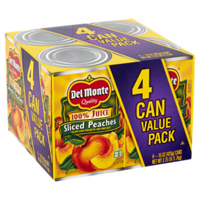 Del Monte Sliced Peaches, Canned Fruit, 15 oz Can 