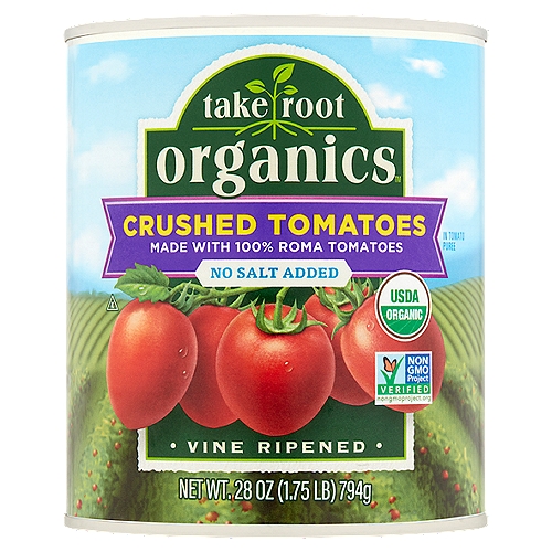 Take Root Organics No Salt Added Crushed Tomatoes in Tomato Puree, 28 oz
