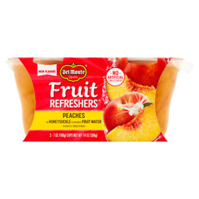 Del Monte Fruit Refreshers Honeysuckle Flavored Fruit Water Peaches, 7 oz, 2 count