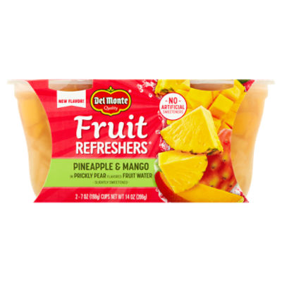 Del Monte Fruit Refreshers Pineapple & Mango in Prickly Pear Flavored Fruit Water, 7 oz, 2 count