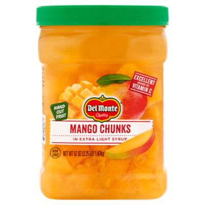 Del Monte Mango Chunks in Extra Light Syrup, 52 oz, 52 Ounce