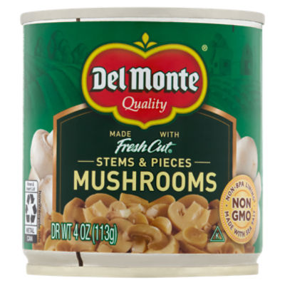 Del Monte Fresh Cut Mushrooms Stems & Pieces, 4 oz