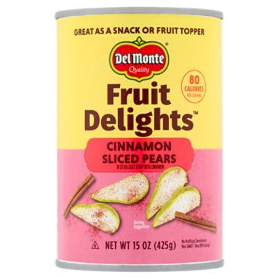 Del Monte Fruit Delights Cinnamon Sliced Pears, 15 oz