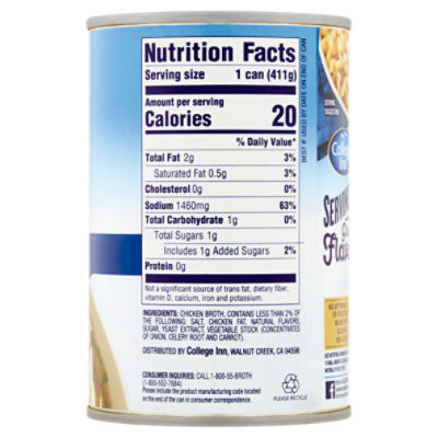 Chicken deals broth calories