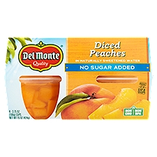Del Monte No Sugar Added Diced in Naturally Sweetened Water, Peaches, 15 Ounce