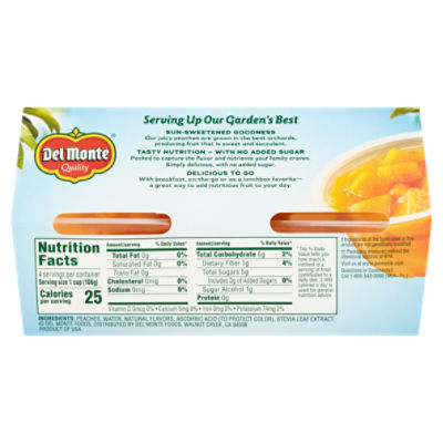 del monte canned fruit nutrition facts