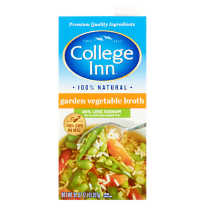 College Inn 40% Less Sodium Garden Vegetable Broth, 32 oz
