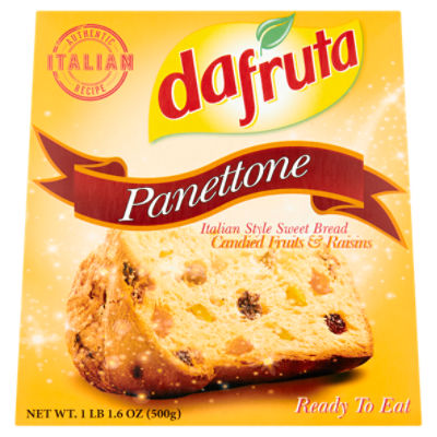 Dafruta Panettone Candied Fruits & Raisins Italian Style Sweet Bread, 1.6 oz