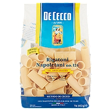 De Cecco Rigatoni Napoletani No. 124 Pasta, 1 lb