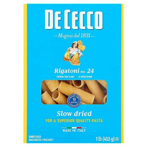 De Cecco Rigatoni No. 24 Pasta, 1 lb