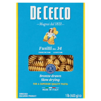 De Cecco Fusilli No. 34 Pasta, 1 lb ShopRite