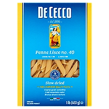 De Cecco Penne Lisce No. 40, Pasta, 16 Ounce