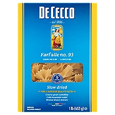 De Cecco Farfalle No. 93 Pasta, 1 lb, 16 Ounce