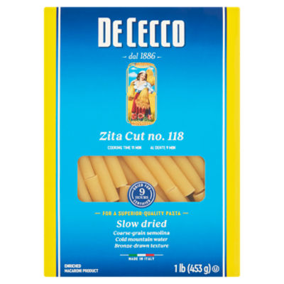 De Cecco Zita Cut No. 118 Pasta, 1 lb